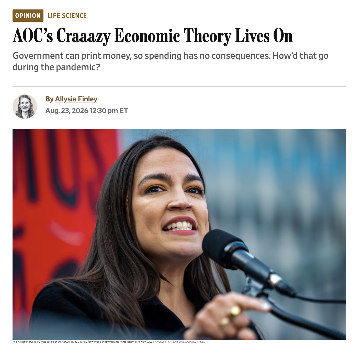 Addressing the WSJ's Latest MMT Hit Piece