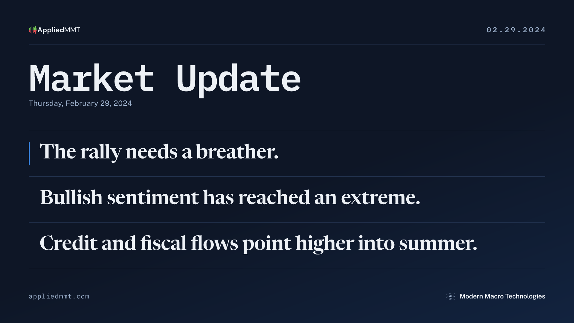 Market Update — Thursday, February 29, 2024