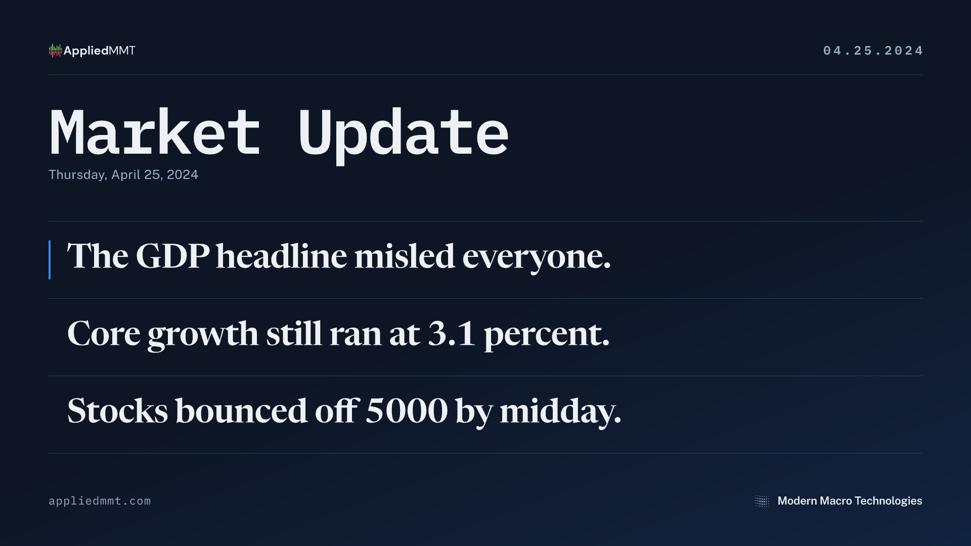Market Update — Thursday, April 25, 2024