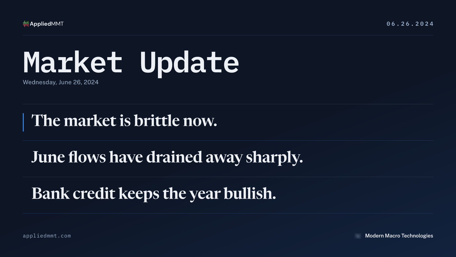 Market Update — Wednesday, June 26, 2024