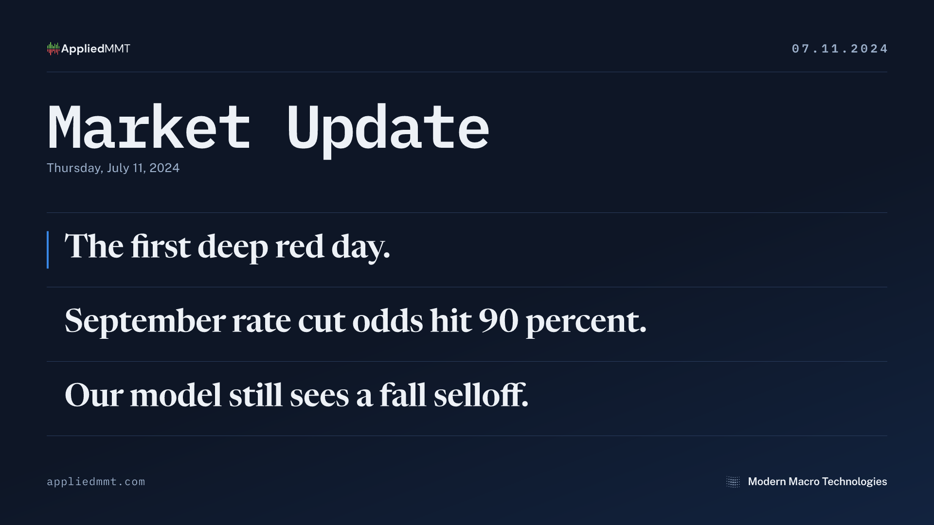 Market Update — Thursday, July 11, 2024
