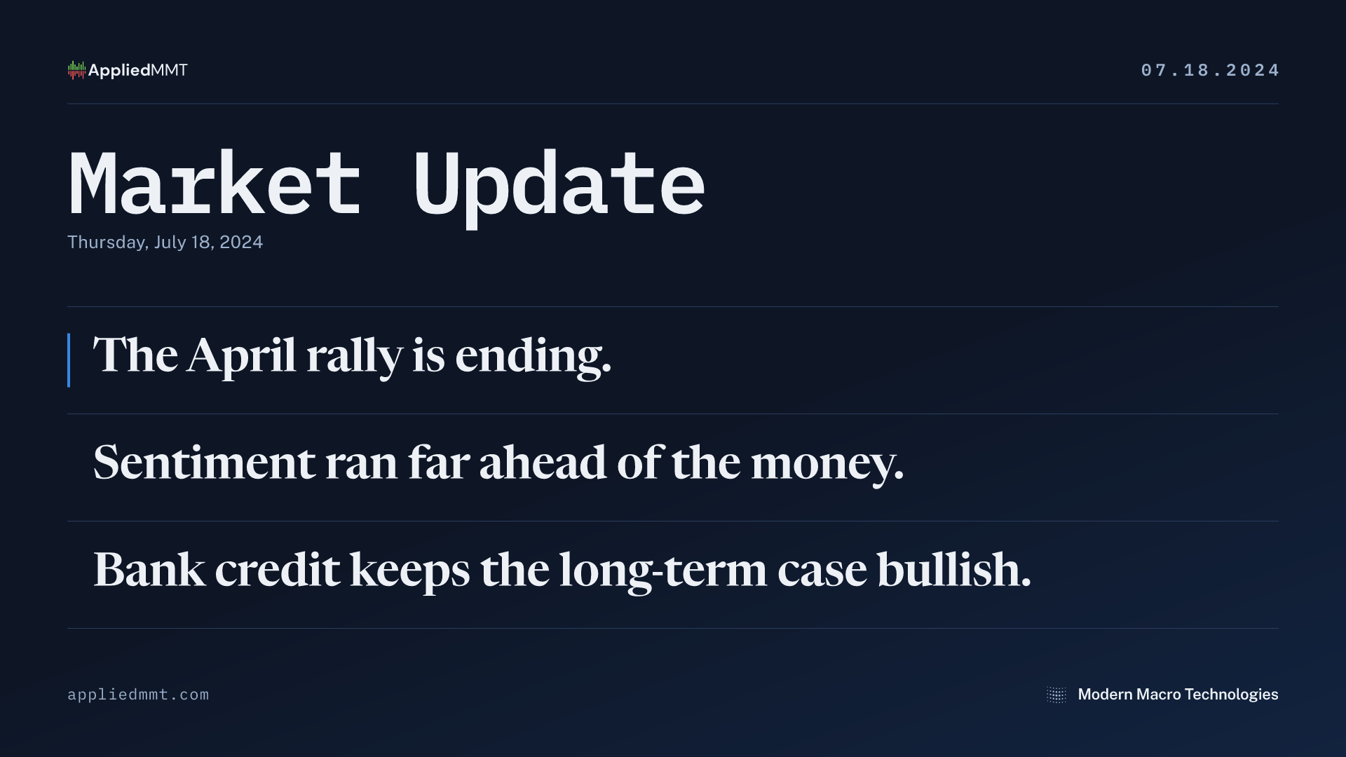 Market Update — Thursday, July 18, 2024