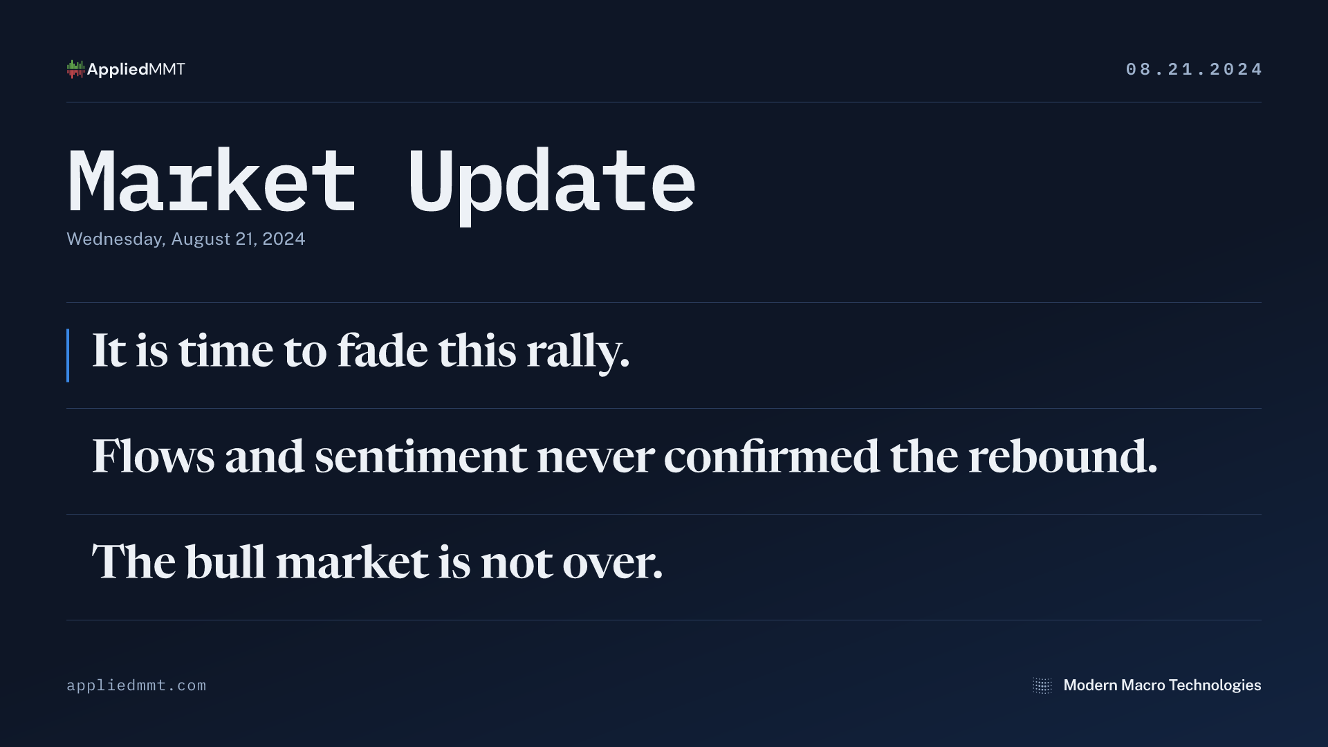 Market Update — Wednesday, August 21, 2024