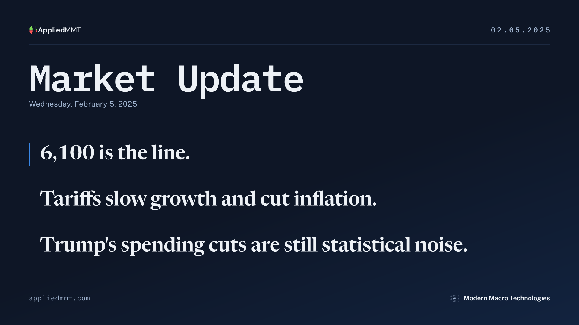 Market Update — Wednesday, February 5, 2025