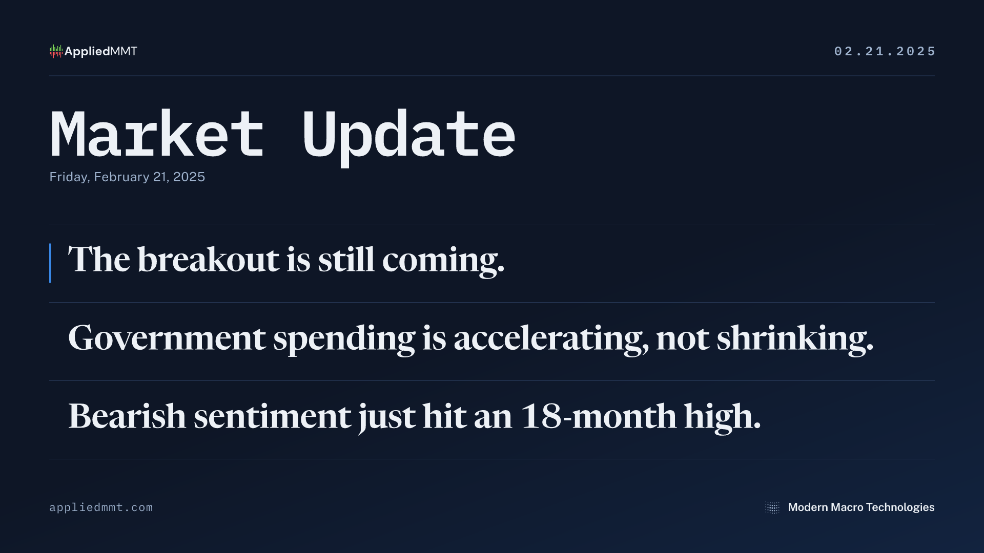 Market Update — Friday, February 21, 2025