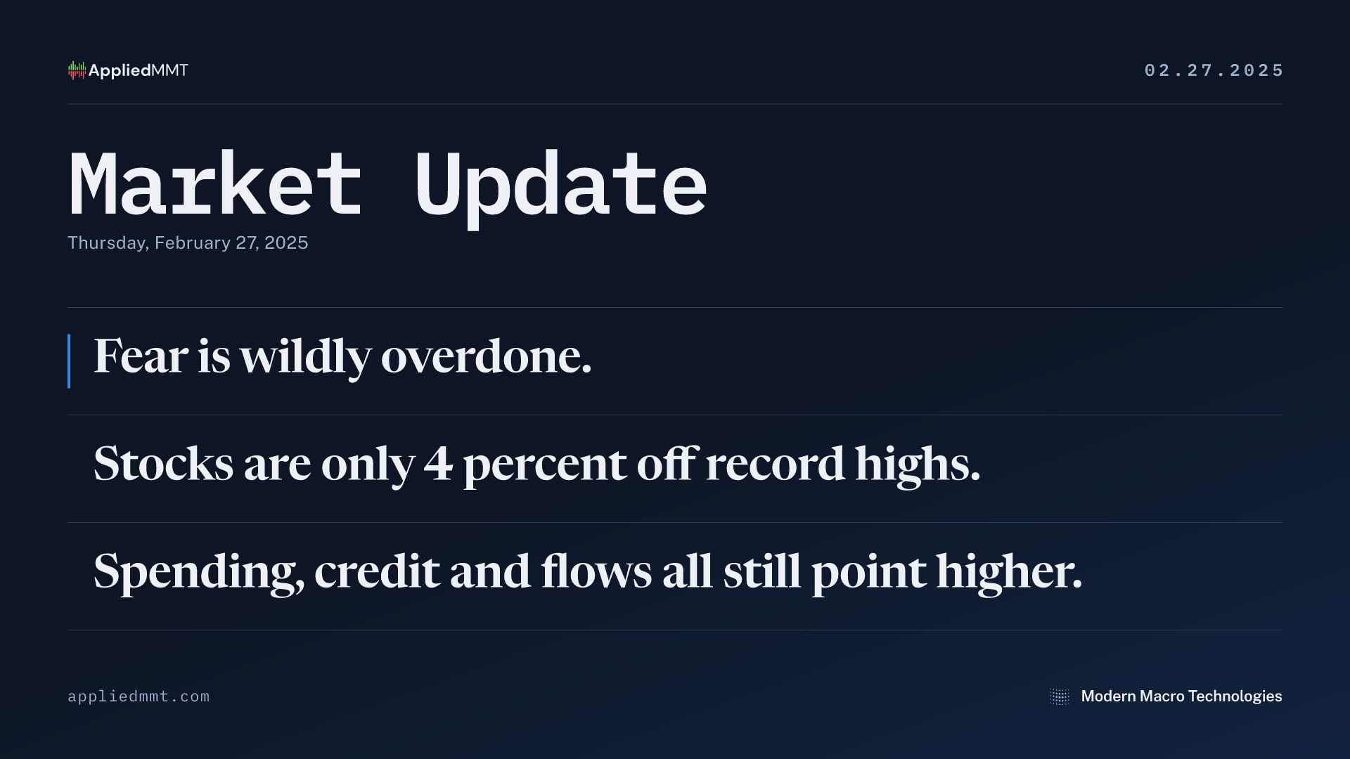 Market Update — Thursday, February 27, 2025