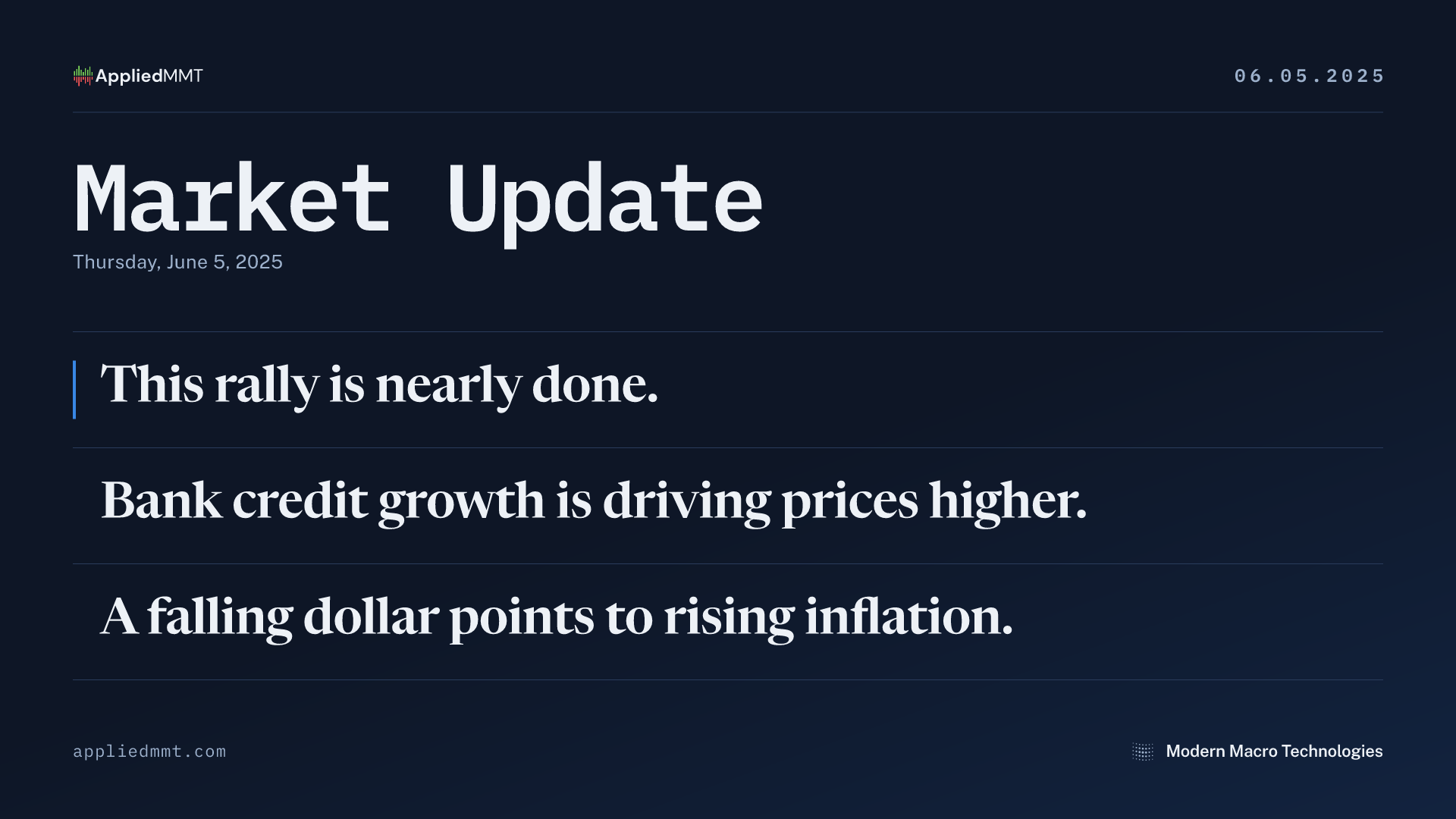Market Update — Thursday, June 5, 2025