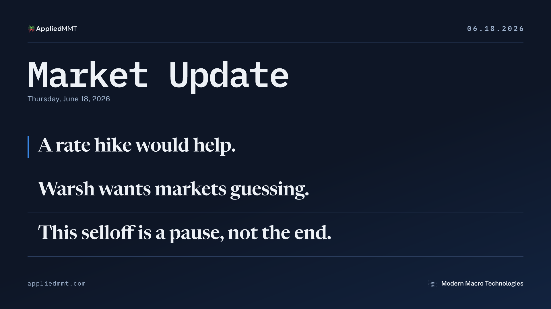 Market Update — Thursday, June 18, 2026