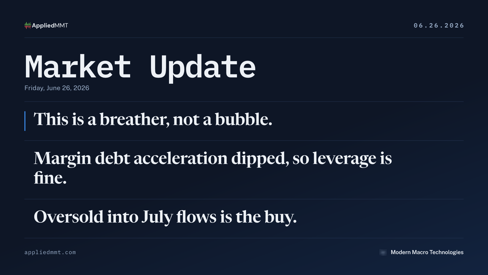 Market Update — Friday, June 26, 2026