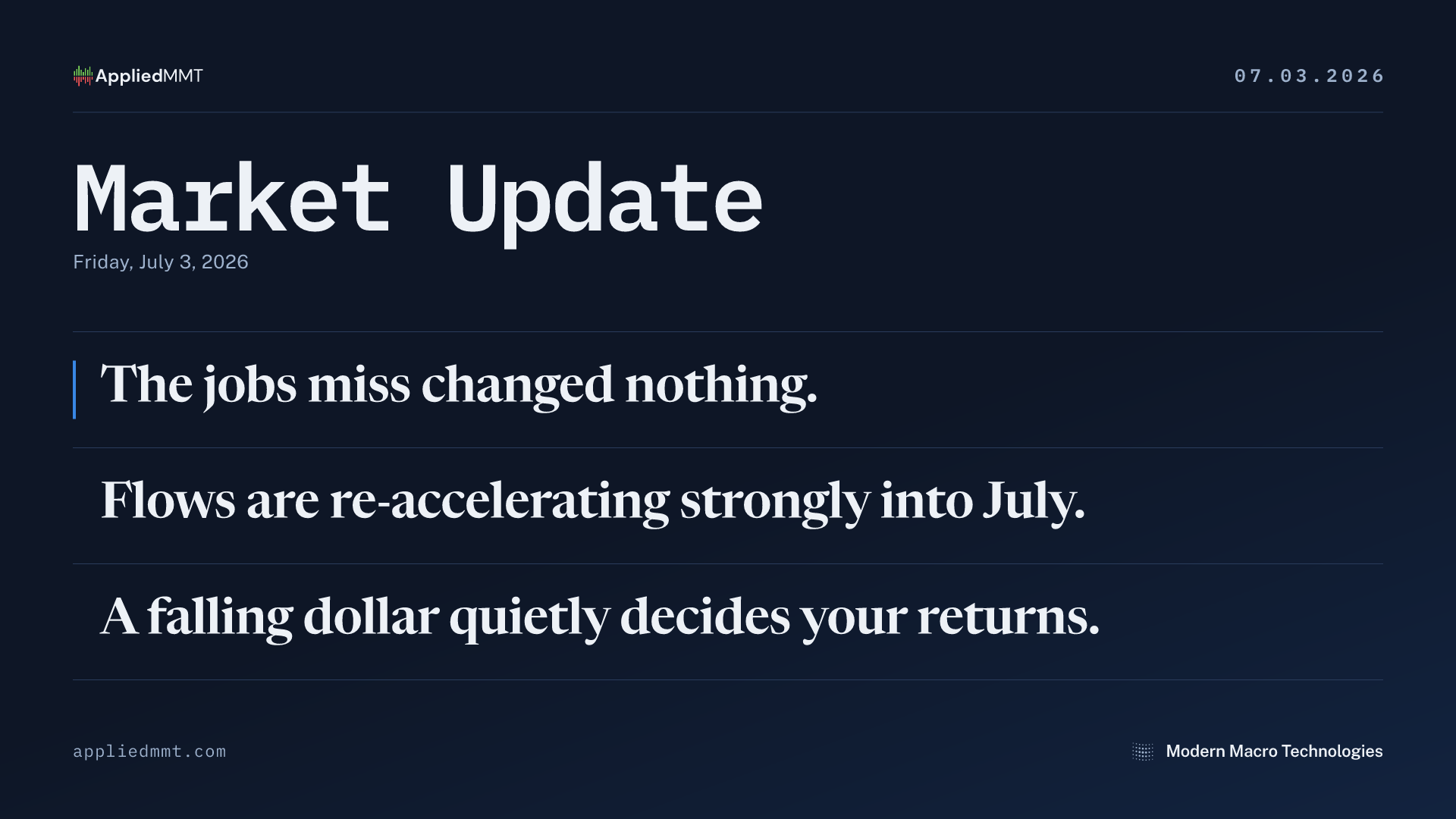 Market Update — Friday, July 3, 2026
