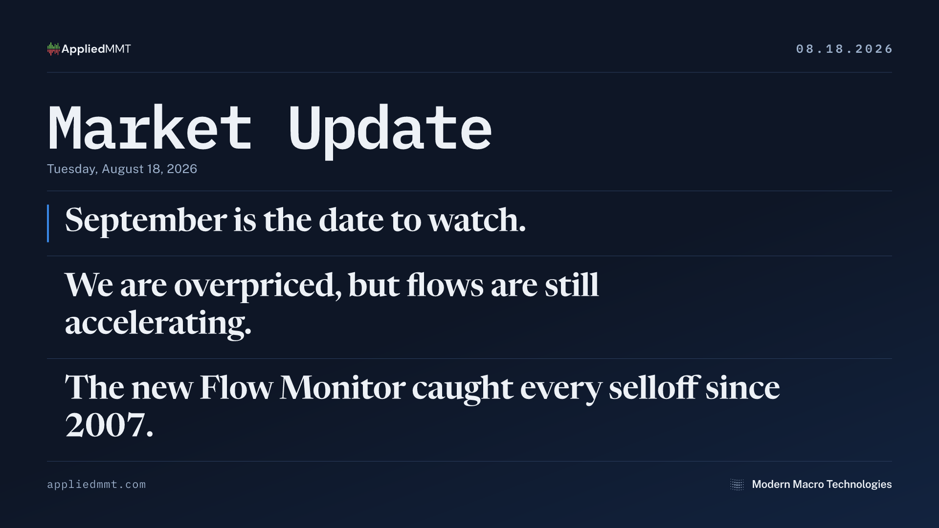 Market Update — Tuesday, August 18, 2026